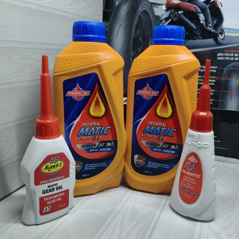 OLI FEDERAL MATIC 0,8 L OLI MOTOR MATIC SPESIALIS DINGIN BEAT MIO J 125 XRIDE