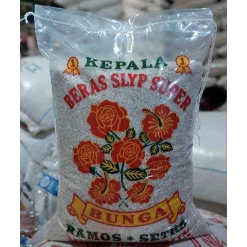 

beras bunga ramos 5kg super medium murah berkwalitas Halal.