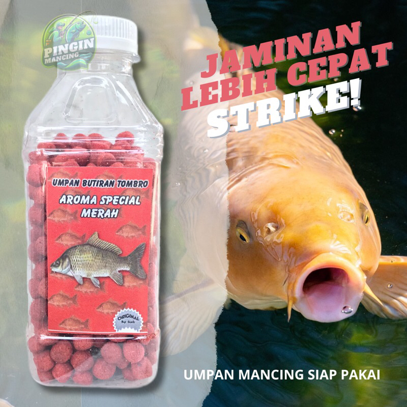 Umpan Pancing Ikan Tombro Pelet Butiran Aroma Special Siap Pakai