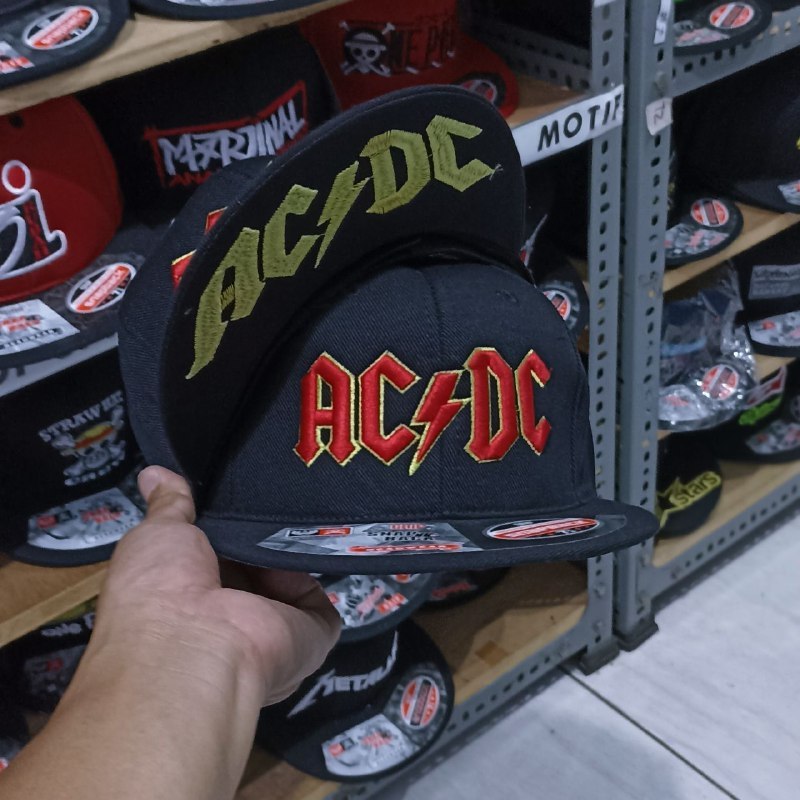 Topi ACDC  / 284/ Topi Masberto/ Topi Snapback ACDC/ Topi Snapback Murah/ Topi ISC