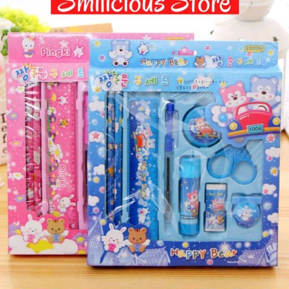 

Ready Baru Alat Tulis Set Kartun 9 in 1 Paket Set Alat Tullis Anak Sekolah