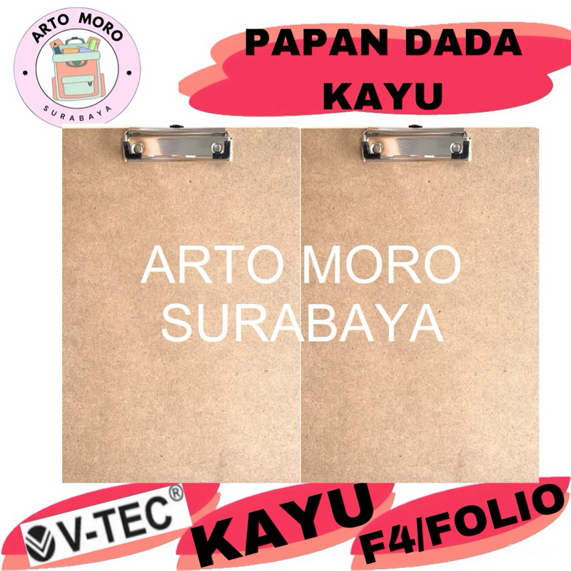 

PAPAN DADA CLIP BOARD KAYU F4 FOLIO (1 PCS) READY STOCK SURABAYA