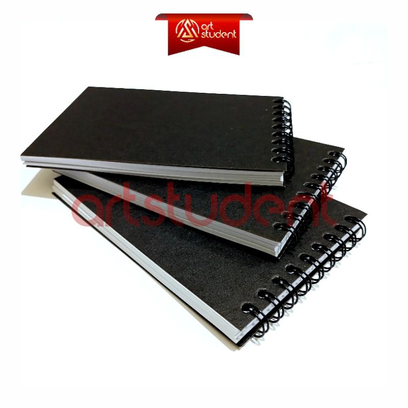 

(COVER HITAM) BUKU GAMBAR SKETSA B7 100 HALAMAN / NOTEBOOK MINI / SKETCHBOOK B7 / SKETCHBOOK MINI