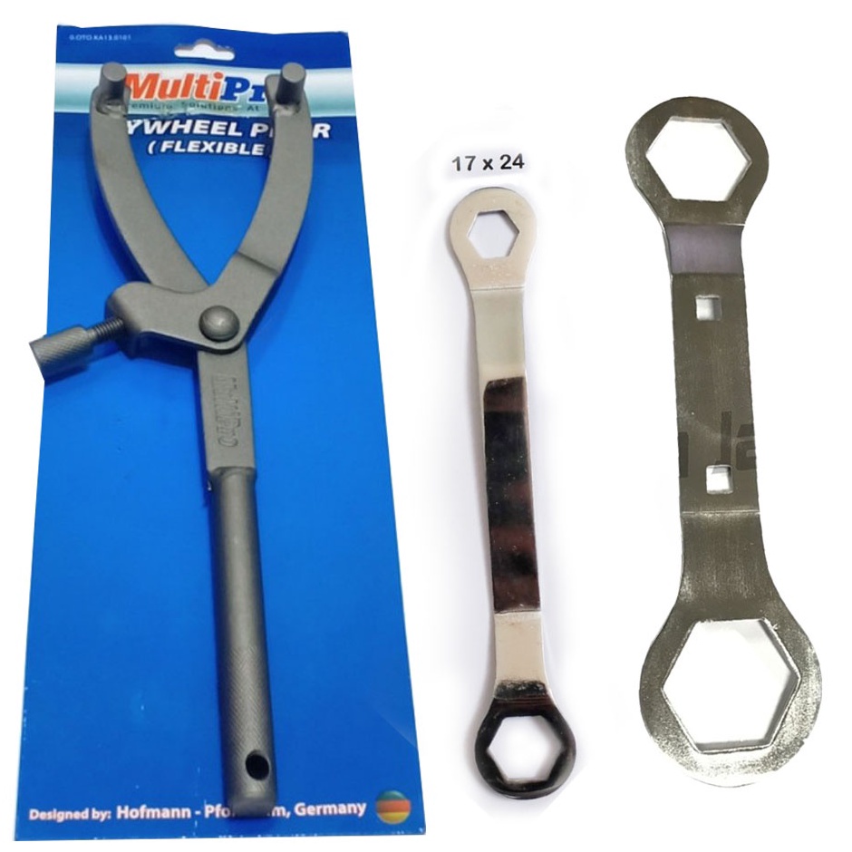 Hadir Hebat  TERMURAH 3 SET Paket set 3pc Tracker CVT Multipro Kunci mur CVT 39x41 Kunci klep 17x24 