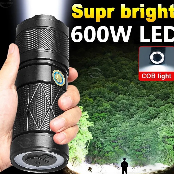 Kejutan Besar  Senter Super Terang Waterproof LED Tactical Anti Air Lampu SWAT Zoom Murah SWAT Polic