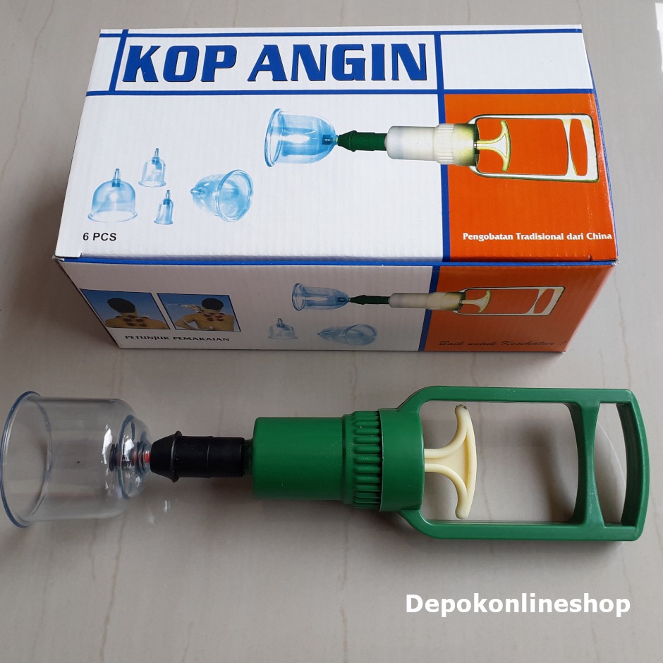 Ready Terbatas  New Kop Angin Set Alat Bekam isi 6 Tabung Cop Alat Terapi Kesehatan Tradisional