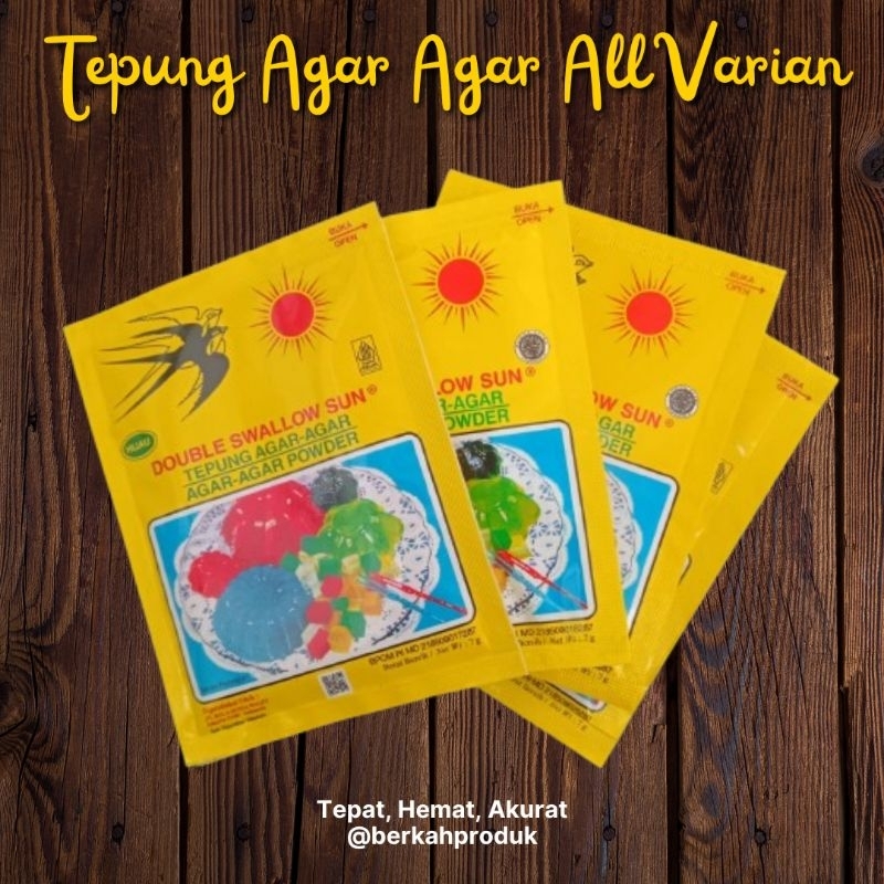 

Double Swallow Sun / Agar - Agar Powder 7 Gram / Pcs