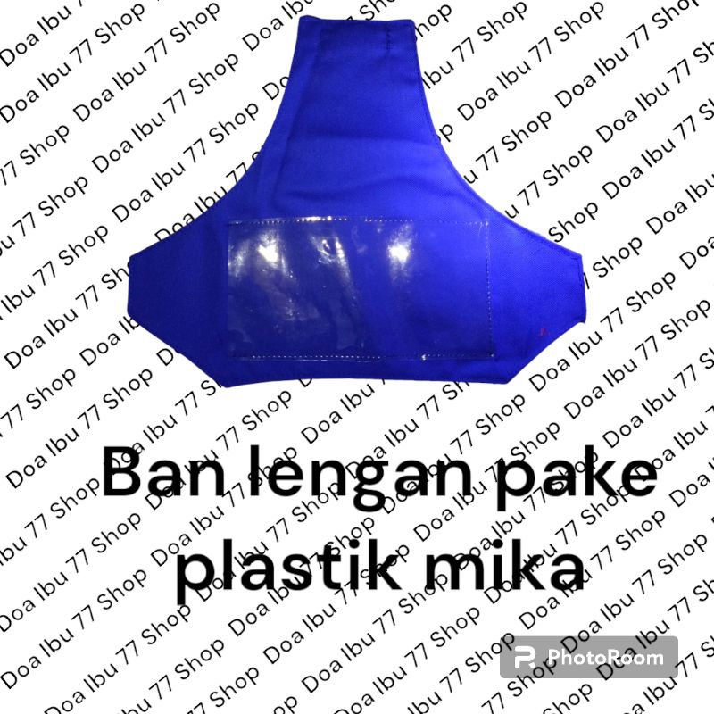 

Ban lengan polos pake plastik mika warna biru