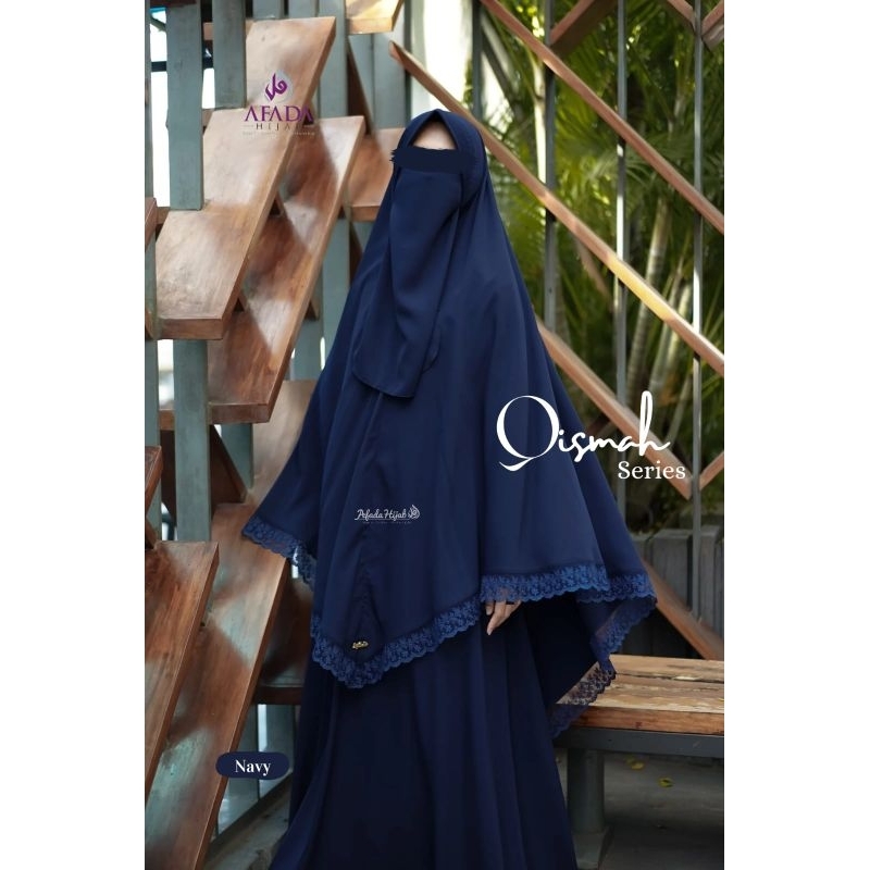 READY Qismah Series Gamis Set Khimar Jilbab Instan Cadar Syari Baby Yoris Afada Hijab