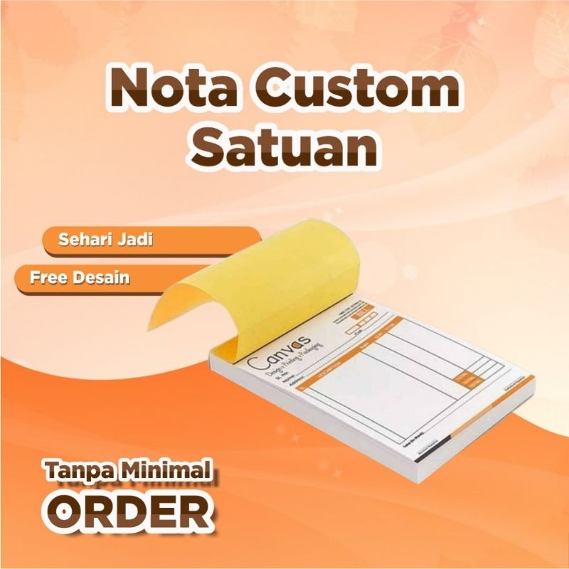 Nota Custom / Nota Toko Custom / Nota Olshop / Nota Custom Jogja / Nota Custom Satuan / Nota Custom 