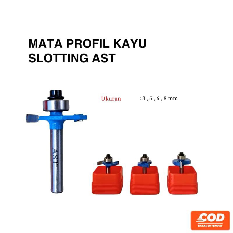 Mata Profil Kayu 3 5 6 & 8 mm Sloting Bit AST | Mata Trimmer Router Sloting Bit Ast