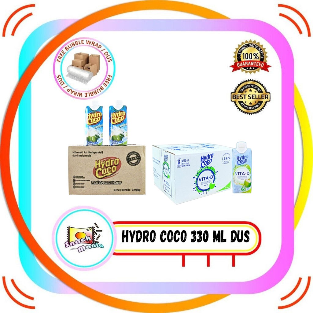 

Hydro Coco Hydrococo Air Kelapa 330 ml x 12 pcs DUS Coconut Water