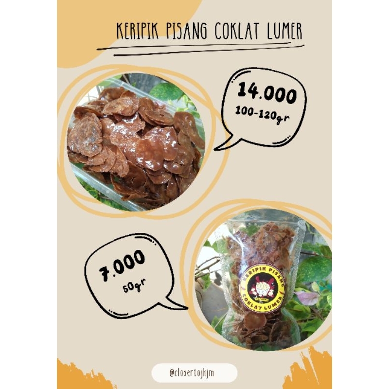 

Keripik Pisang Cokelat Lumer