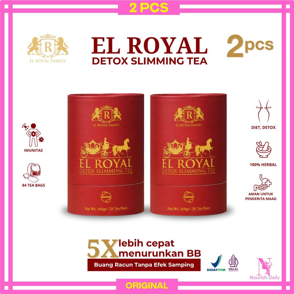 

El Royal Detox Slimming Tea 2 Pcs - 5X Lebih Cepat Menurunkan BB & Membantu Melangsingkan - Teh Diet