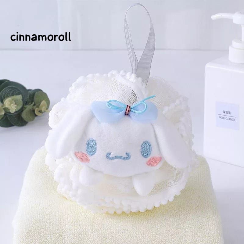 Spons Sponge Mandi Shower Puff Sanrio | Puff Mandi Karakter Imut Untuk Anak Dan Remaja