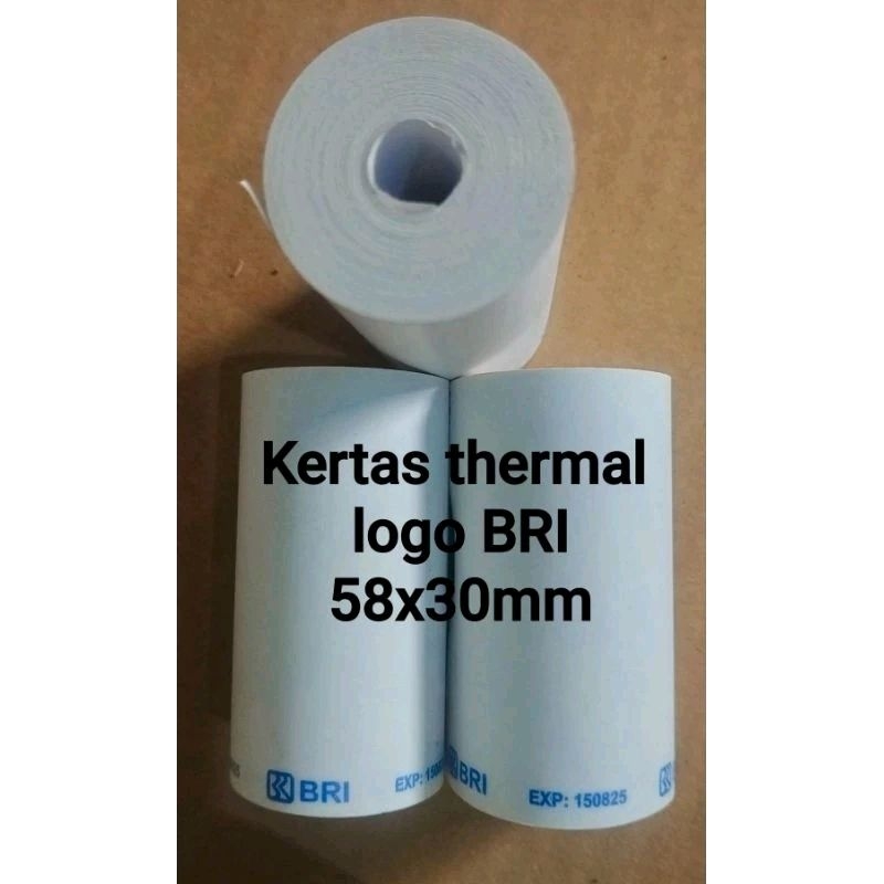 

kertas thermal termurah 57x30mm/58x30mm logo BRI paper rol thermal printer bluetooth