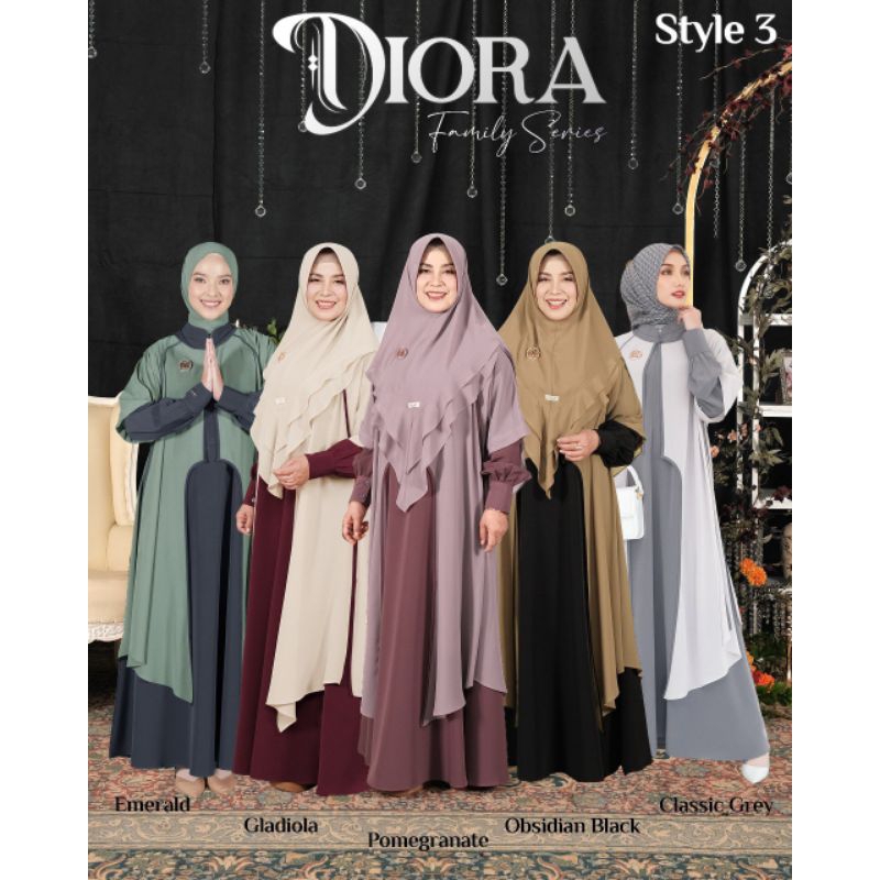 [ MOM STYLE 3 ] DIORA DRESS BY ADEN HIJAB | DRESS ONLY DAN OUTER | DIORA FAMILY SERIES BY ADEN HIJAB