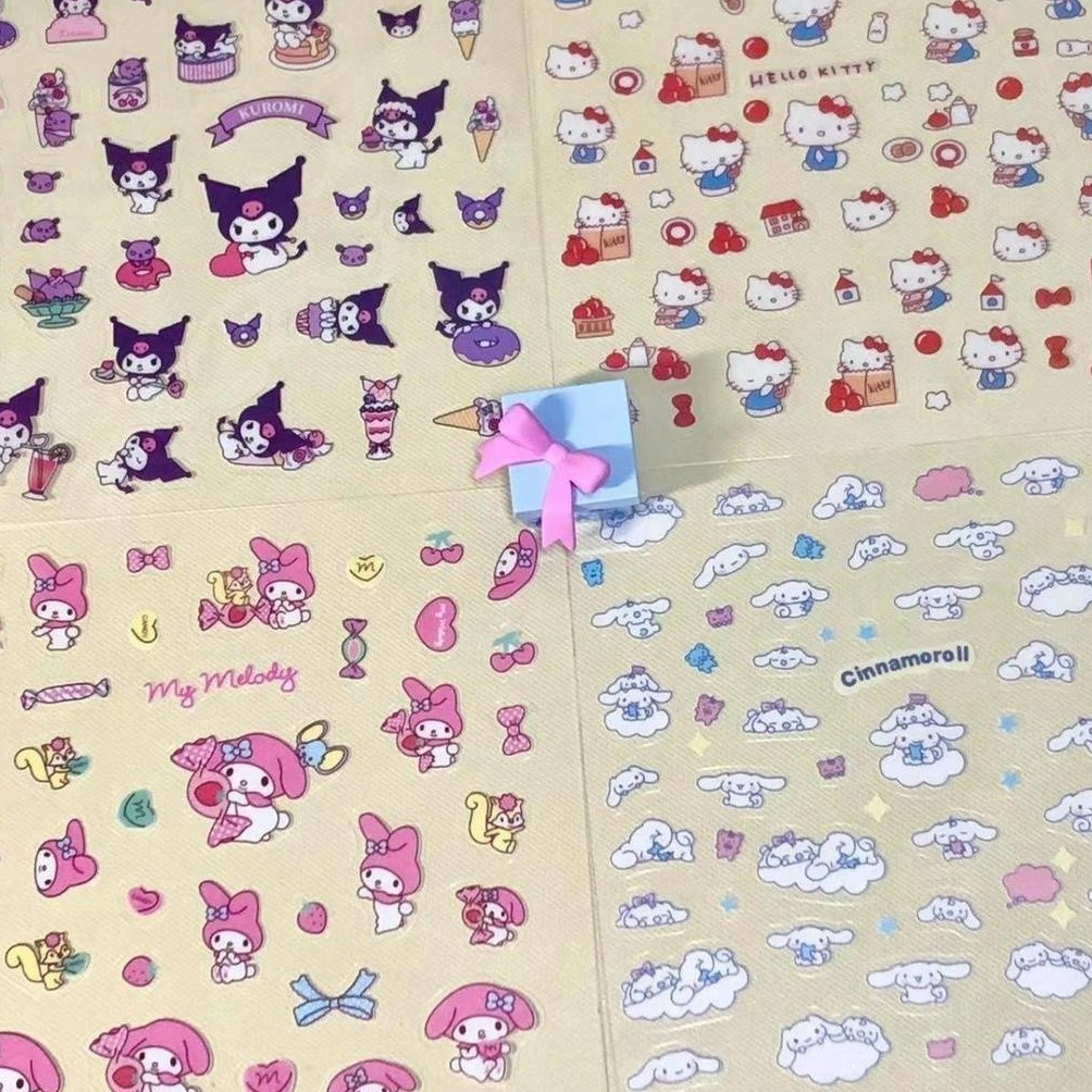 

KODE N47L Transparan sticky note hello kitty melody kuromib Notepad Cartoon kartun pompompom 1pcs