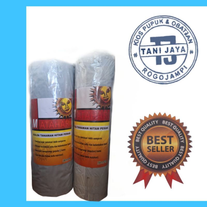 PLASTIK MULSA HITAM PERAK CAP MATAHARI UKURAN 100CM-160CM