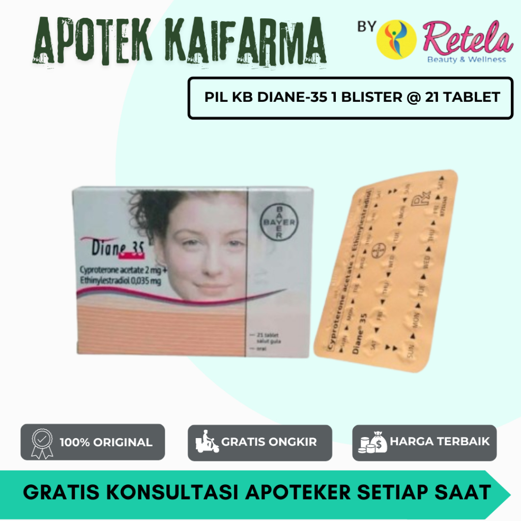 Pil KB Diane-35 1 Blister @ 21 Tablet