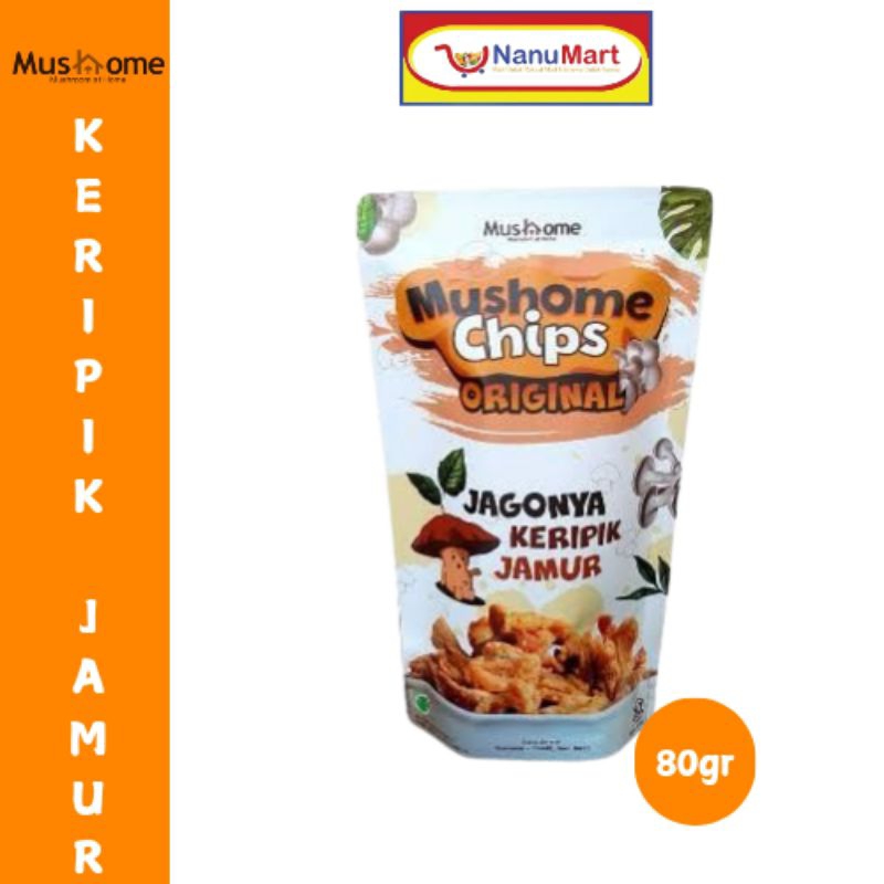 

KERIPIK JAMUR RASA ORIGINAL, BBQ MUSHOME CHIPS