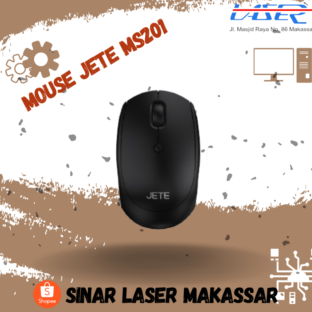JETE MOUSE WIRELESS BLUETOOTH JETE MS201 / MOUSE WIRELESS MURAH
