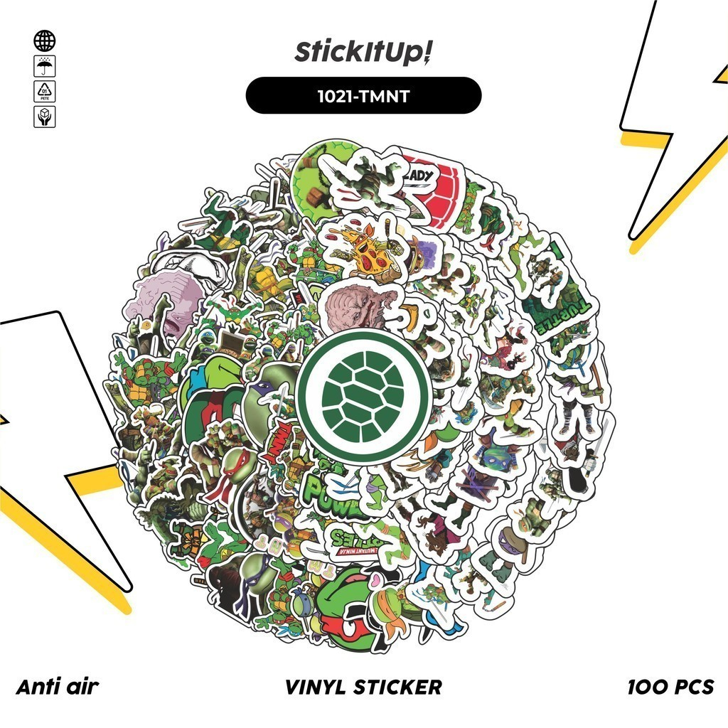 

COD✨ 100 Pcs Stiker Ninja Turtles/Kura Kura Ninja Lucu Anti Air Untuk Dekorasi Notebook Sepeda Skateboard Handphone DIY