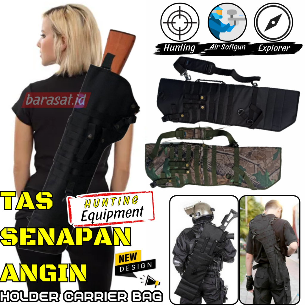 Tas PCP Slempang Sarung  Sanapan Airsotgan Bahan tebal Jahitan rapi Kuat Tali bahu empuk Ringkas bis