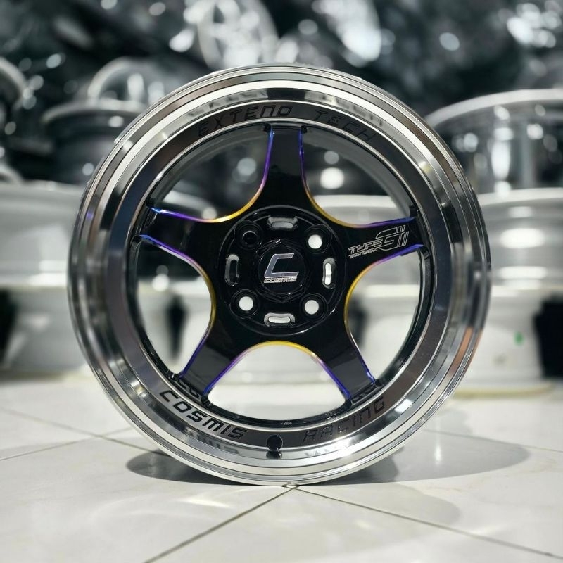 velg mobil ring 15 COSMIS TYPE G LEBAR 6,5 ET 42 velg mobil racing import R15 velg mobil ring 15 vel