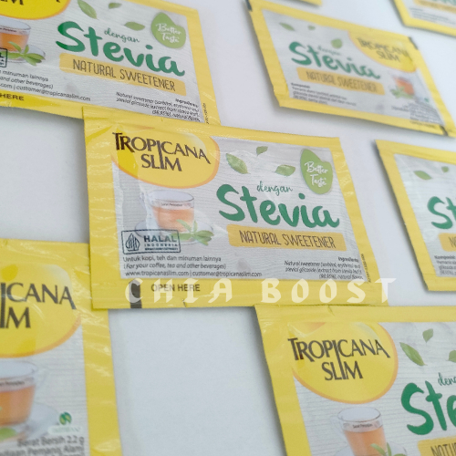

Tropiaca Slim Sweetener Stevia kemasan ekonomis 5 Sachet & 25 Sachet