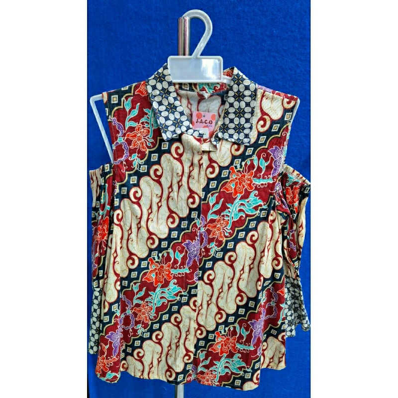 [SALE] ATASAN BATIK ANAK CEWEK MODEL SABRINA | ATASAN BATIK ANAK PEREMPUAN MODEL SABRINA ADA KERAH B