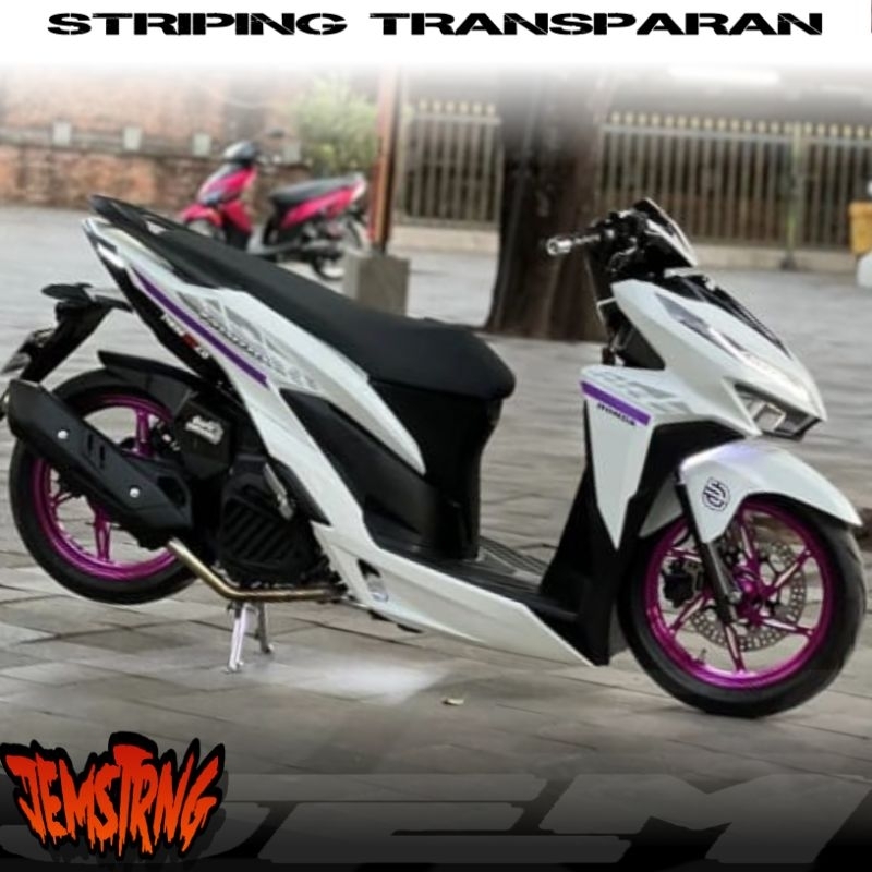 STRIPING TRANSPARAN VARIO  NEW 125 150 CUSTOM LED ORI