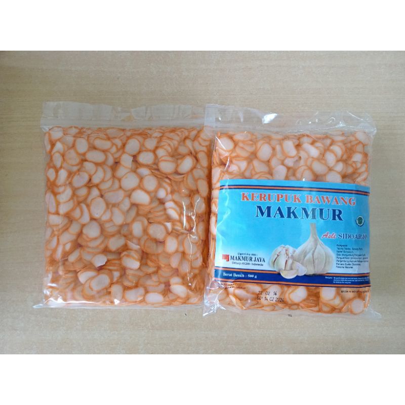 

KERUPUK BAWANG BIBIR MINI CAP MAKMUR, Krupuk mentah rasa bawang