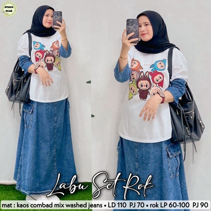 LABU LABUBU DAISY SET ROK• RAHAYU SET • NEXT • GISHA ONESET ROK • SETELAN WANITA • LENORA NAWAL ORI 
