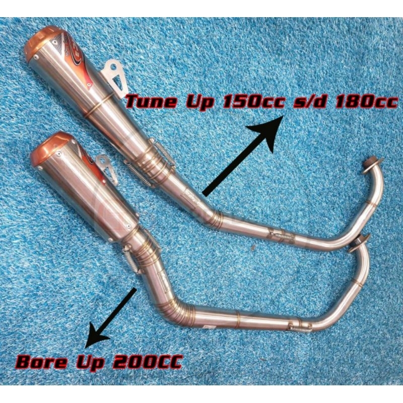 Knalpot Racing RC3 Suzuki Satria FU 150 FU150 Karbu Karburator Standar Tune Up 150 Sampai 180 dan Bo