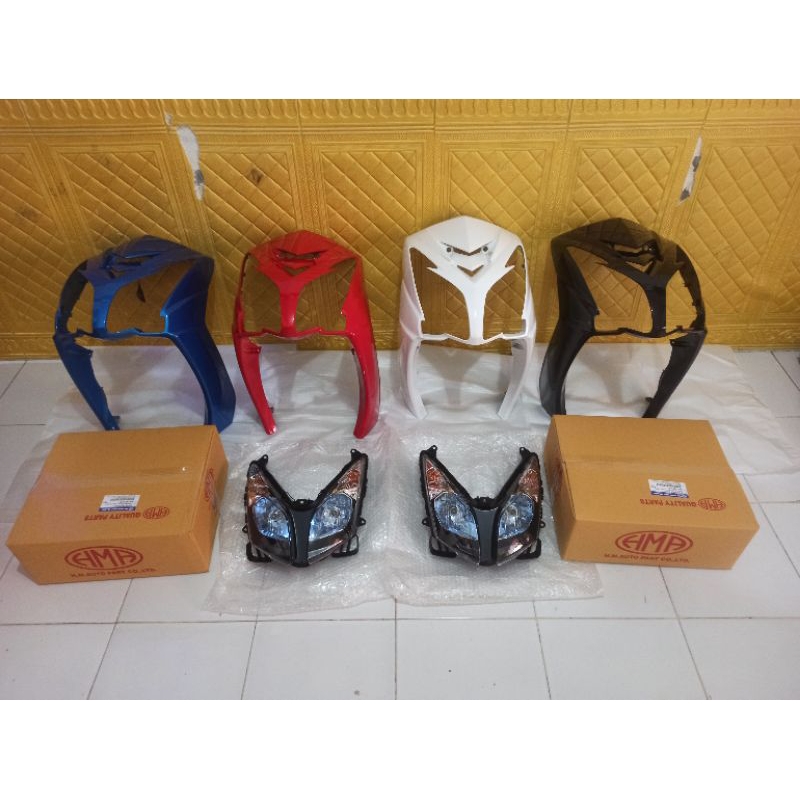 Tameng soul mx NCA Thailand + Reflektor smoke blue mio soul mx mata 2 HMA Thailand