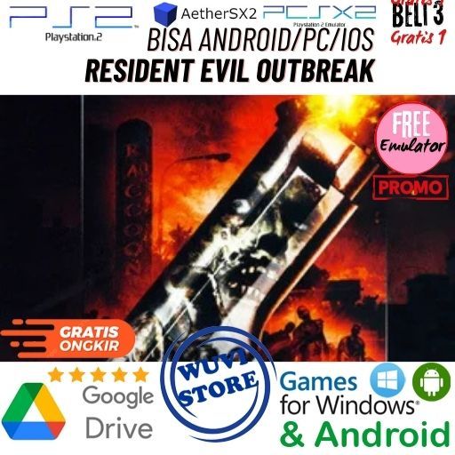 PS 2 Resident Evil Outbreak | Bisa di PC / Android / IOS Plus Emulator | Beli 3 Gratis 1