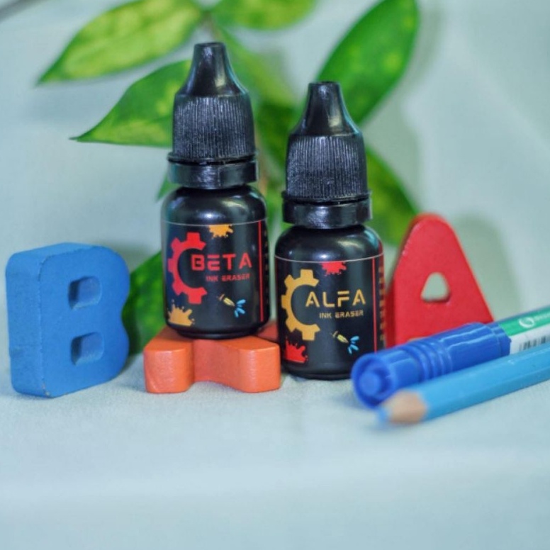 

KODE Q68U Cairan penghapus tinta stempel twinpen premium ALFA BETA