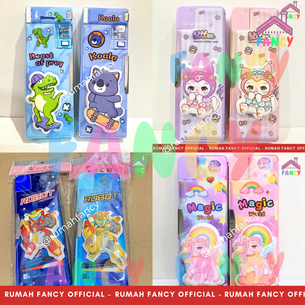 

Tempat Pensil / Kotak Pensil IMPORT XLJ 35300 / 35299 - 3D 4D Karakter /Kuromoi /Unicorn /Robot Timbul Anak PREMIUM