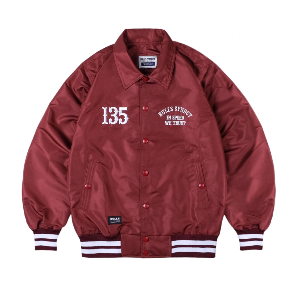 BULLS SYNDICATE WindBreaker Jacket | Metge Maroon