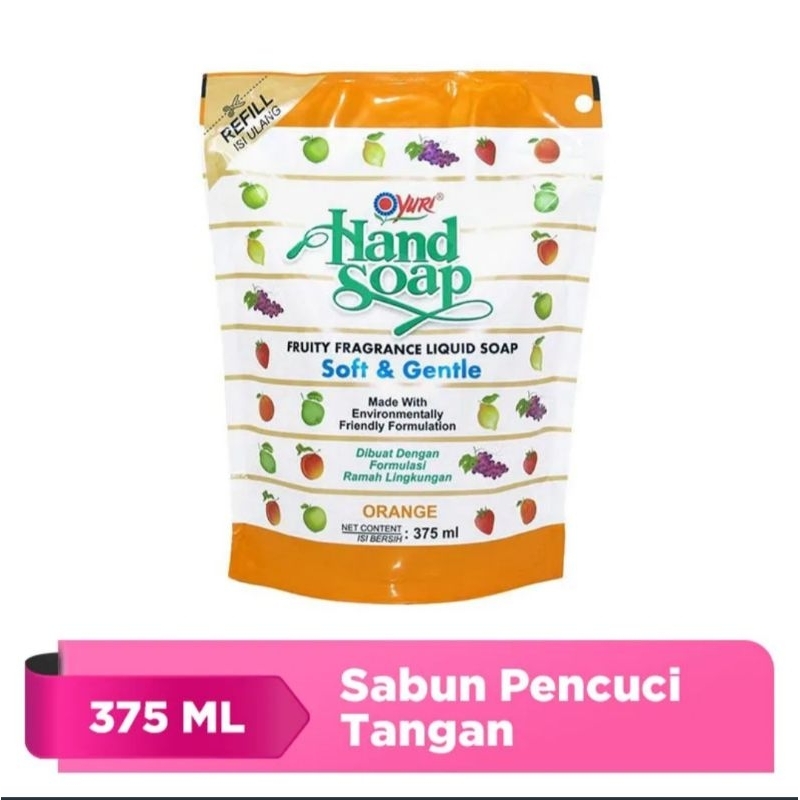 Yuri Handsoap Refill Orange Pouch 375ml