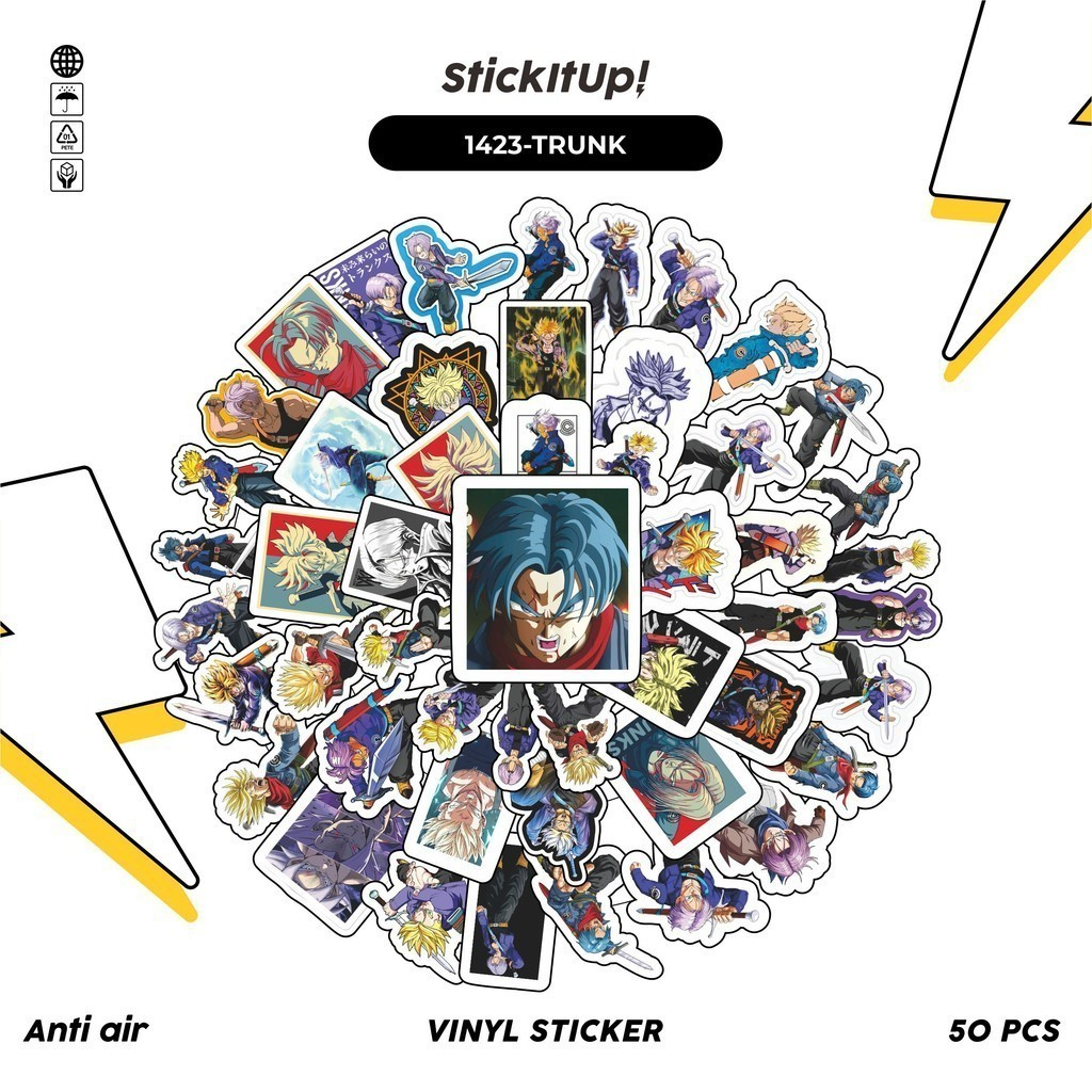 

COD✨ 100 Pcs Stiker Trunks Dragon Ball Lucu Anti Air Untuk Dekorasi Notebook Sepeda Skateboard Handphone DIY
