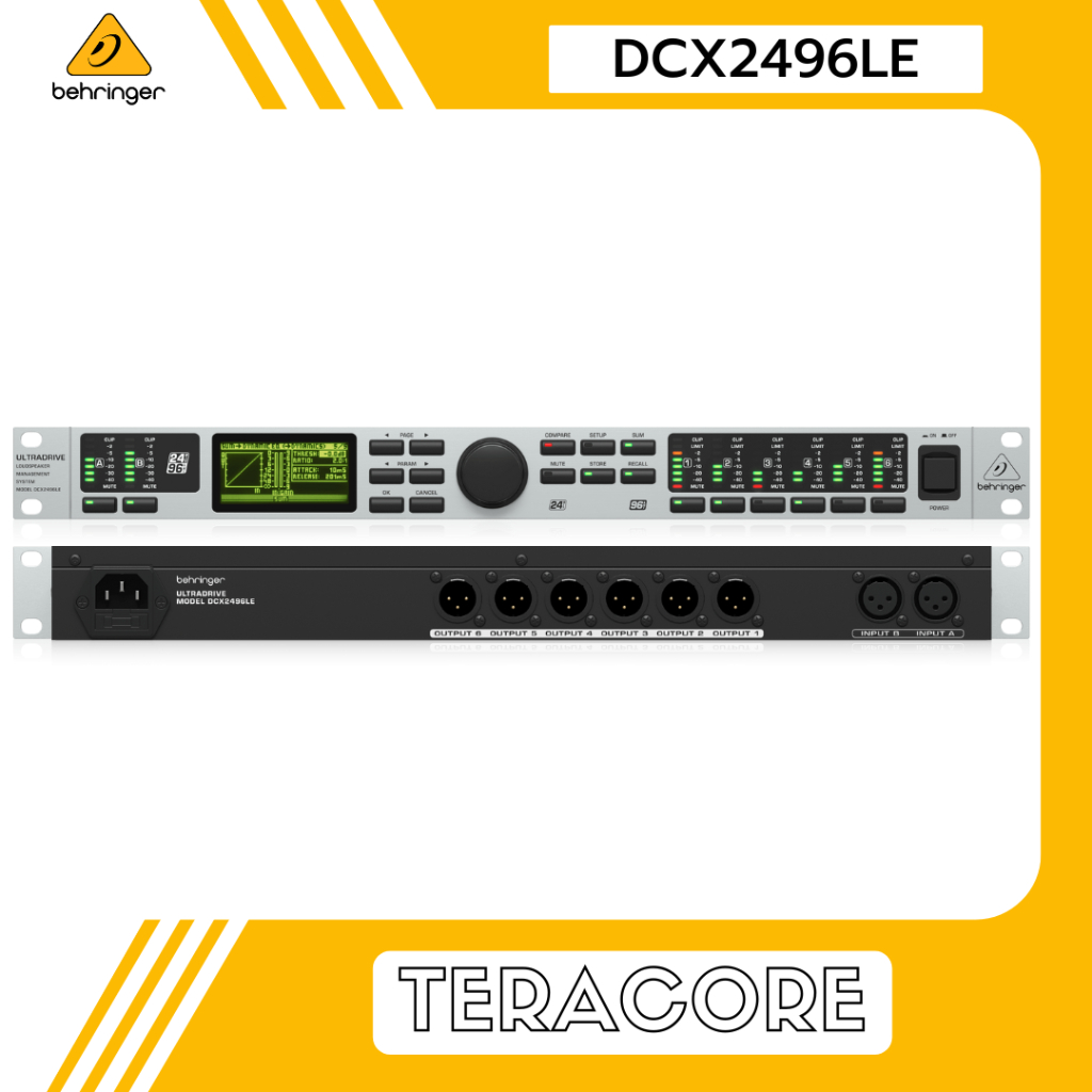 Behringer DCX2496LE DCX2496 LE DCX 2496 LE DLMS Speaker Management  2 Input 6 Output
