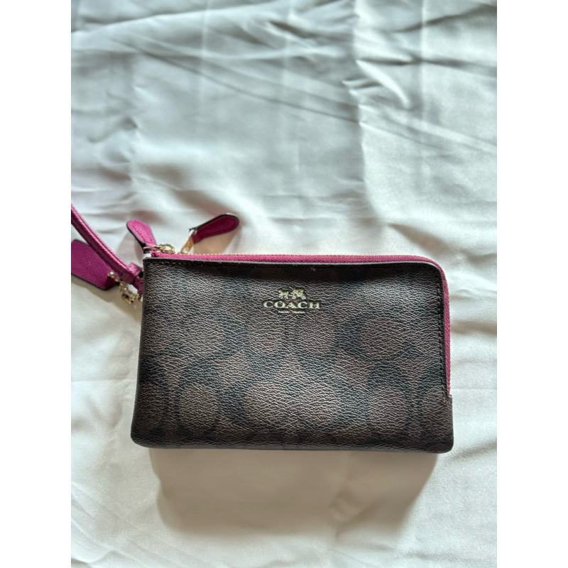 [100% AUTHENTIC] Preloved Coach Small Double Zip Wrislet Dompet Wanita