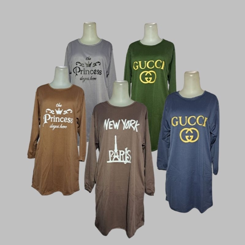 Atasan Tunik Wanita Lengan Panjang/Baju Muslim Tunik Wanita Dewasa/Kaos Tunik Wanita Dewasa