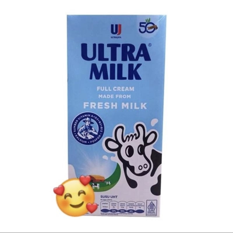 

susu UHT full cream ultramilk 250ml