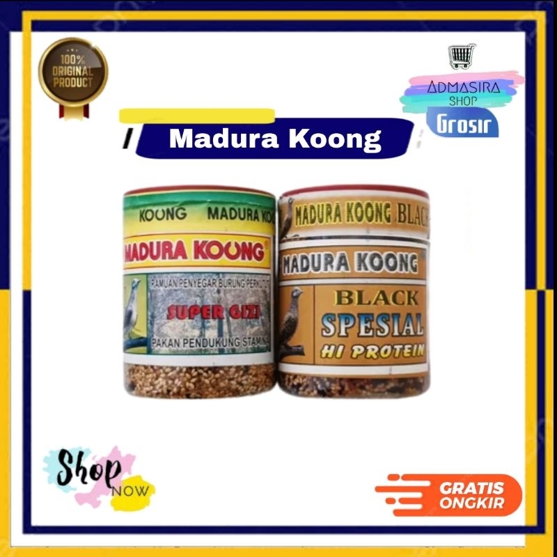 MADURA KOONG Asli Super Gizi Pakan Burung Perkutut Gacor Premium Black Joss