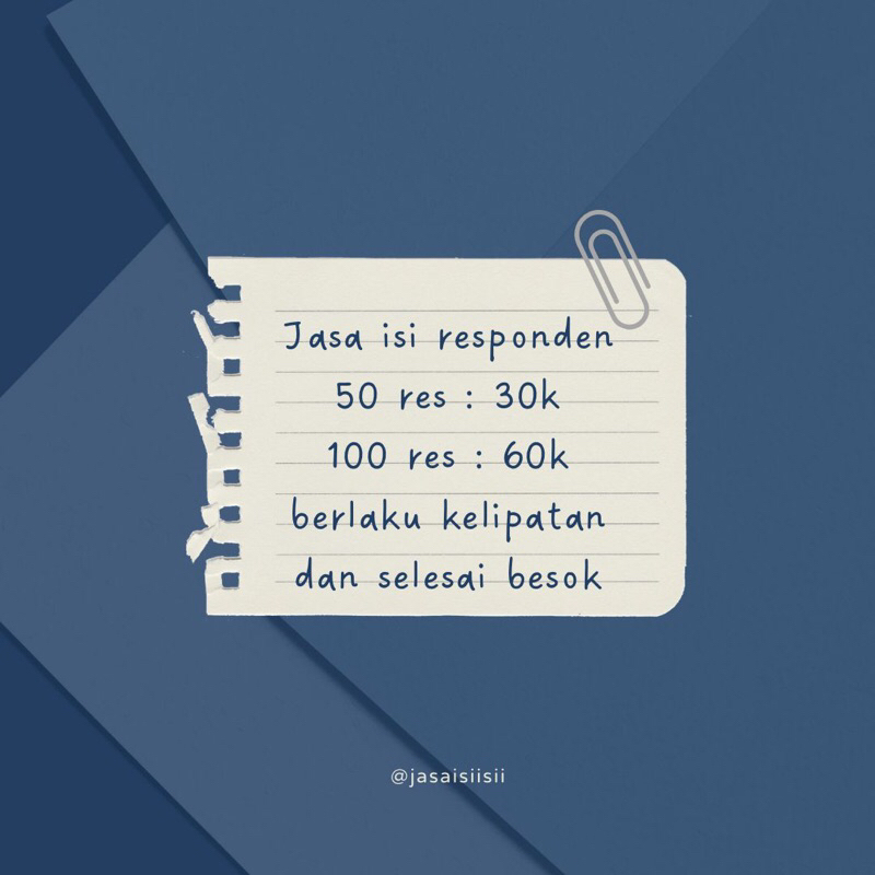 jasa isi responden kuesioner tercepat
