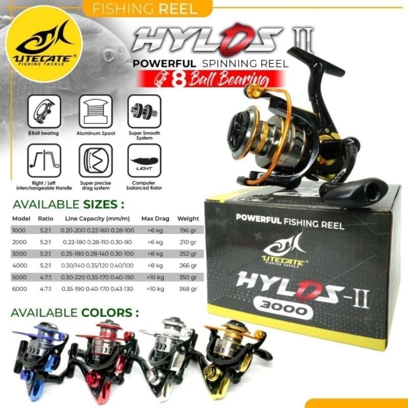 REEL UTECATE HYLOS || 1000 2000 3000 4000 6000