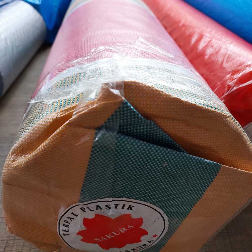 Tenda SAKURA Strip A Pelangi 4x50m Terpal Truk super tebal Teratak Pesta Camping kuat A12 50kg awet